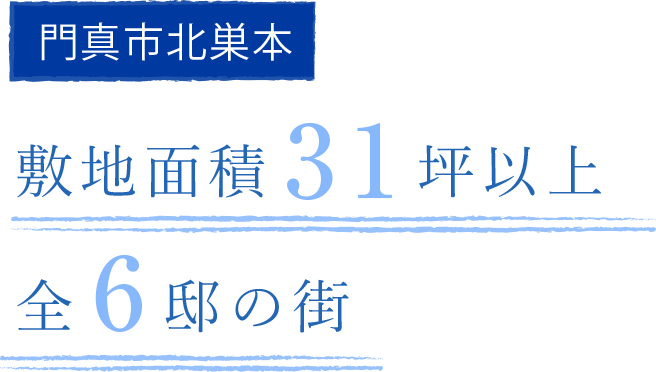 門真市北巣本町 敷地面積31坪以上 全6邸の街